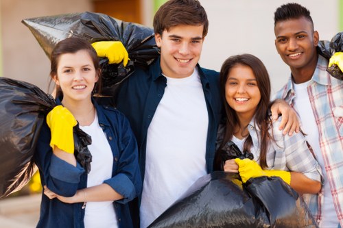 Professional waste removal team at work in South East London