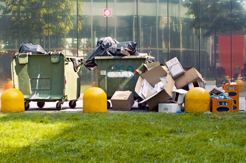 Professional clearers sorting items for disposal