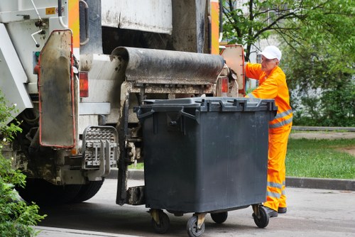 Secure document shredding process in office clearance